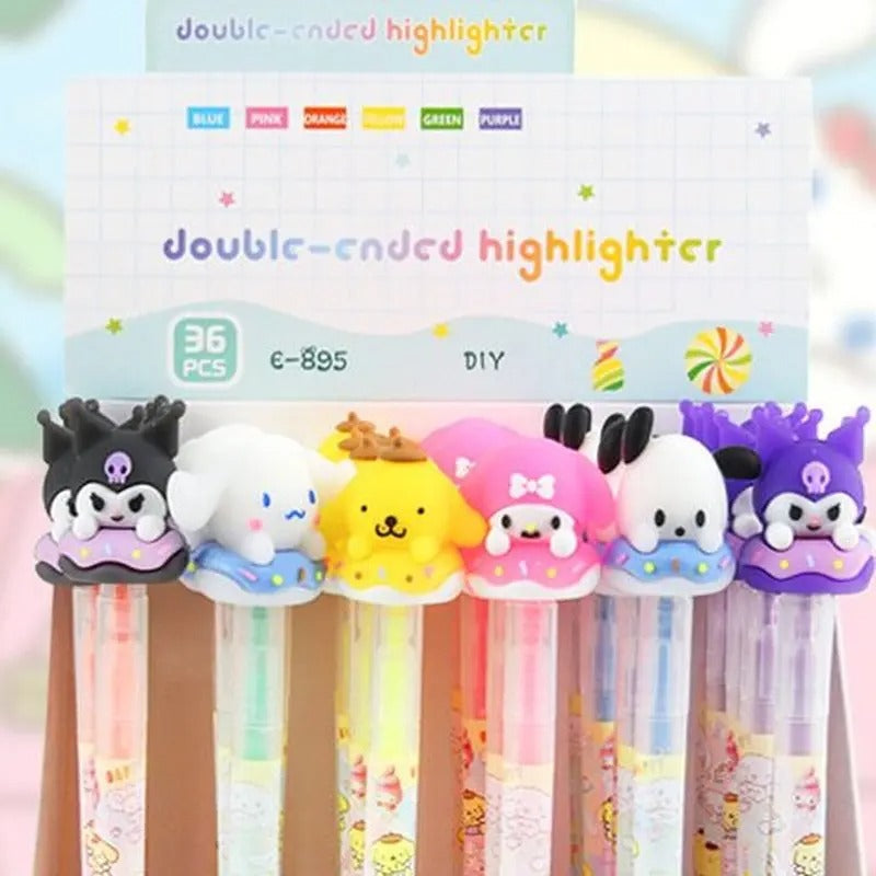 marca-texto ponta dupa sanrio